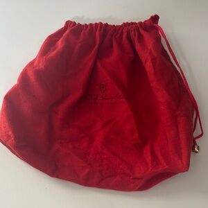Vintage Gucci red drawstring dust bag.